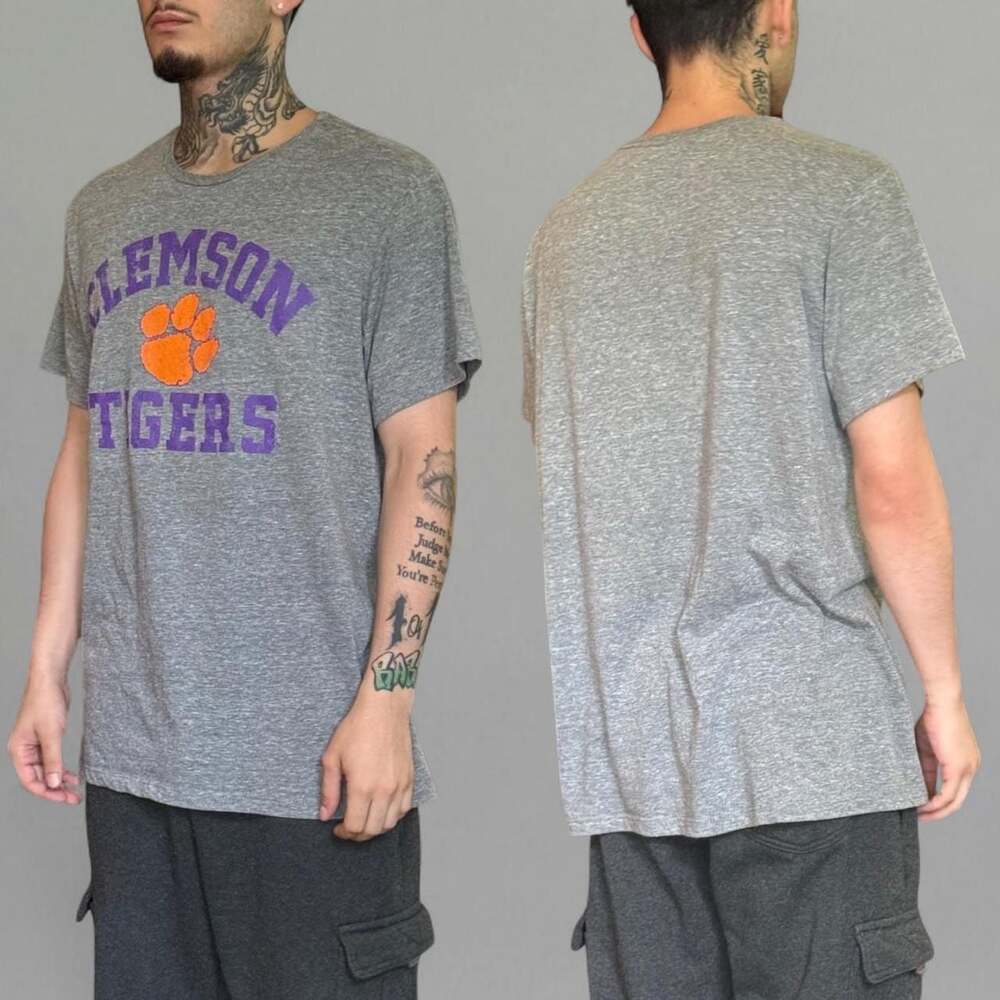 National Collegian Clemson Tigers Gray Graphic Tri-Blend T-Shirt